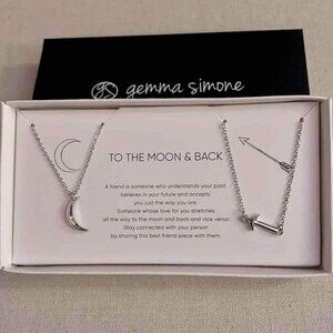 Gemma Simone “to the moon and back” set of necklaces *NIB*